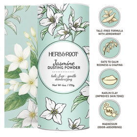 Herb & Root Jasmine Body Powder texture close-up