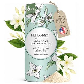Herb & Root Jasmine Talc Free Body Dusting Powder front view