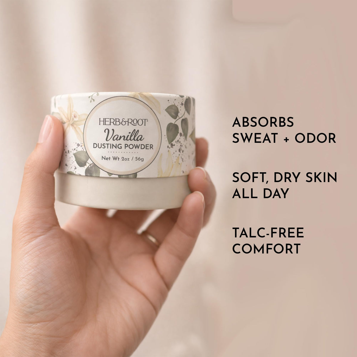 Herb & Root Lavender Talc-Free Body Dusting Powder front view