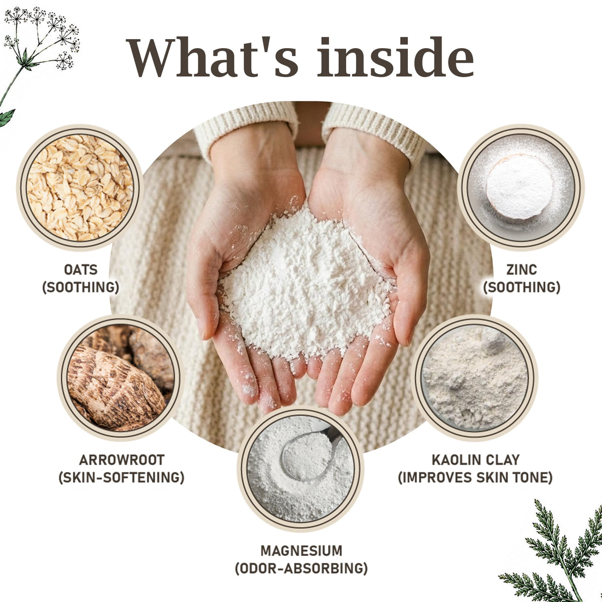 Herb & Root Sandalwood Dusting Powder ingredients list