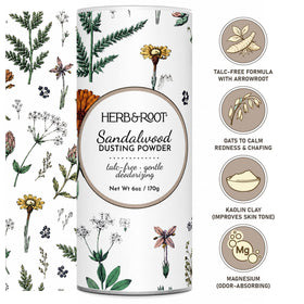 Herb & Root Sandalwood Dusting Powder texture close-up