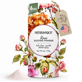 Herb & Root Talc-Free Body Dusting Powder in Rose, front view