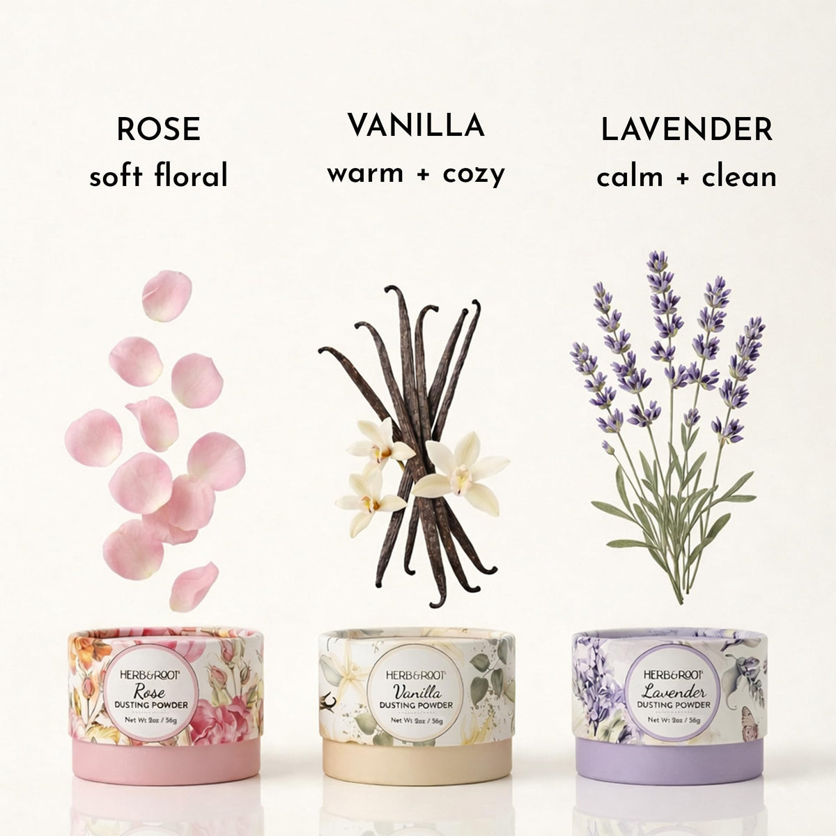 Herb & Root Talc-Free Body Dusting Powder texture close-up