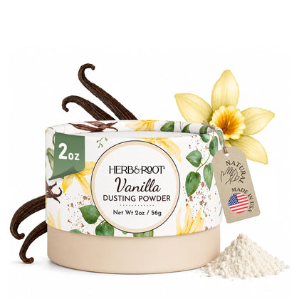 Herb & Root Vanilla Dusting Powder 2 oz front view
