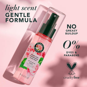 Herbal Essences Hair Perfume Rose Scent in a bathroom setting