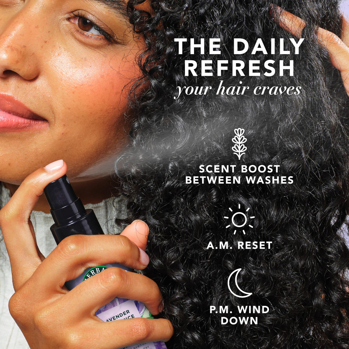 Herbal Essences Lavender Hair Mist in a lifestyle setting