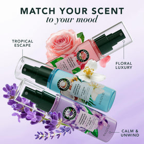 Herbal Essences Lavender Hair Mist with lavender flowers