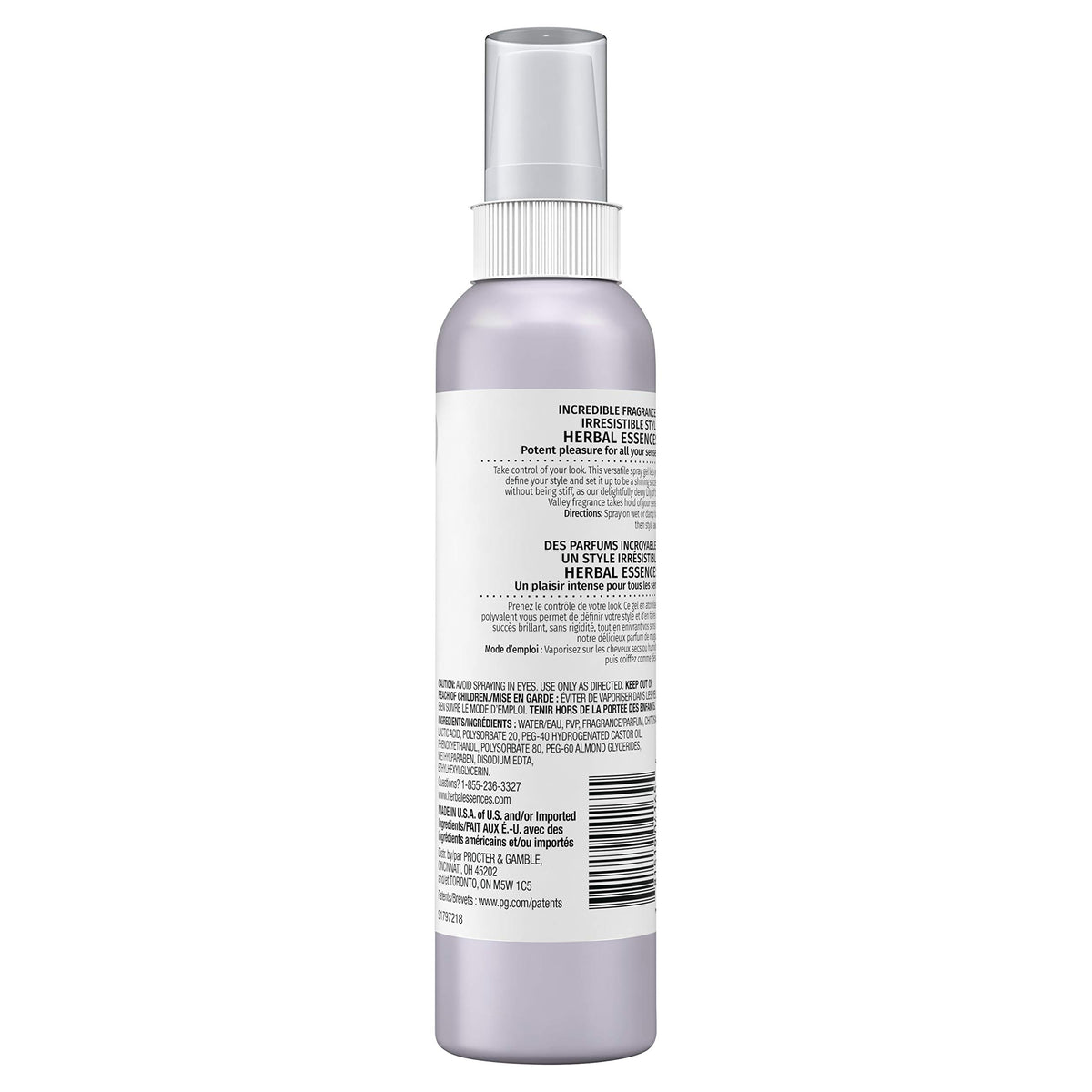 Herbal Essences Set Me Up Spray Gel 5.7 fl oz bottle side view