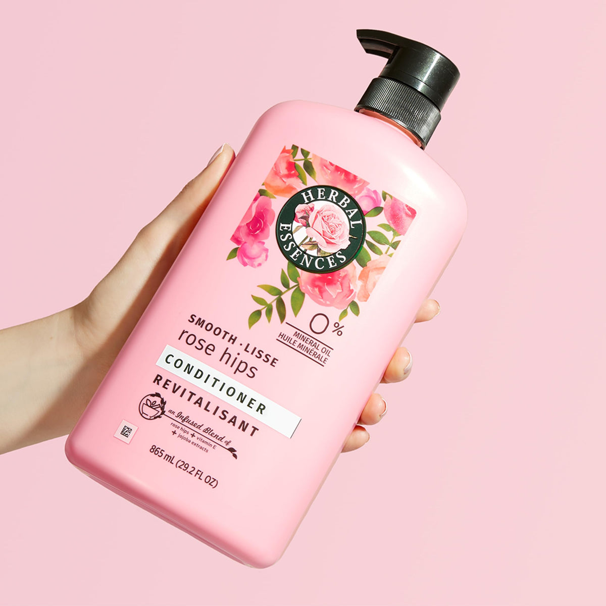 Herbal Essences Smooth Conditioner in bathroom setting