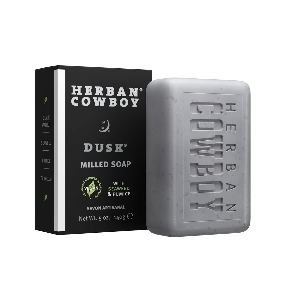 Herban Cowboy Body Soap pack of 6 bars front view