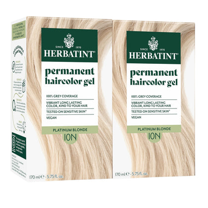 Herbatint 10N Platinum Blonde hair dye packaging front view