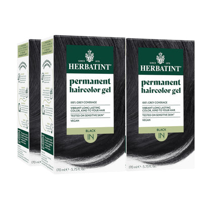 Herbatint 1N Black Permanent Hair Dye packaging front view