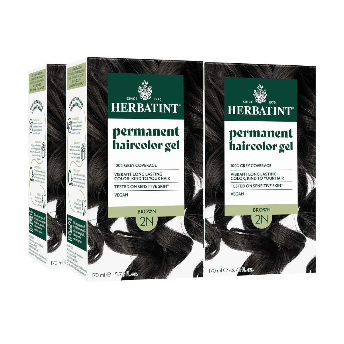 Herbatint 2N Brown Permanent Hair Dye packaging front view