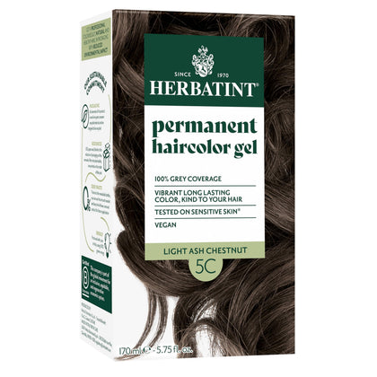 Herbatint 5C Light Ash Chestnut Brown Hair Dye packaging front view
