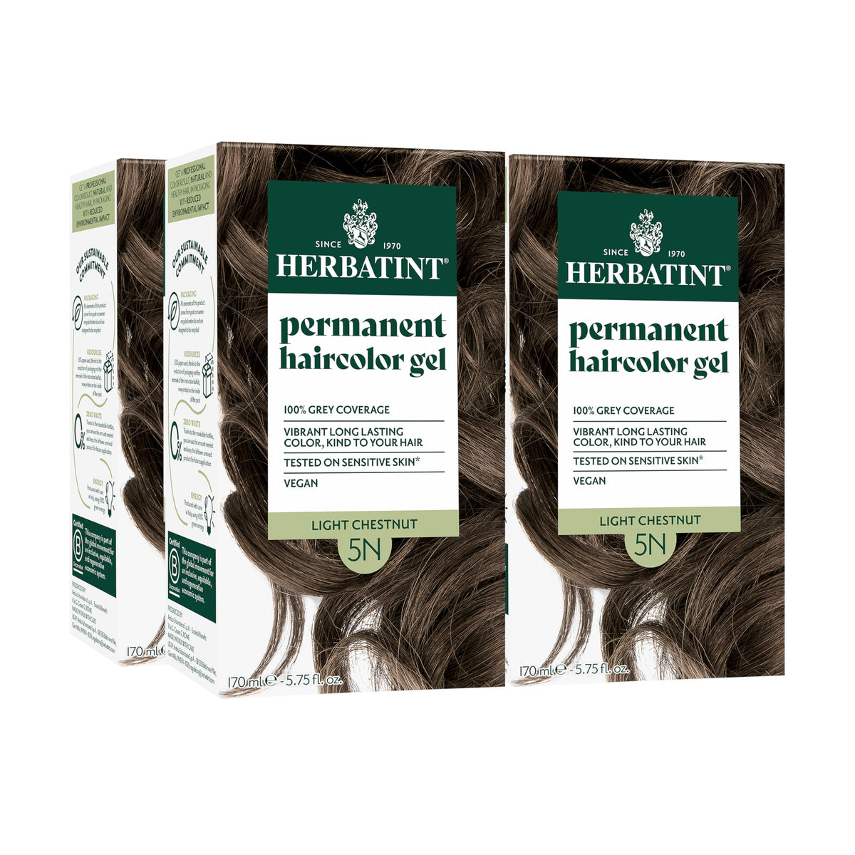 Herbatint 5N Light Chestnut Brown Hair Dye packaging front view
