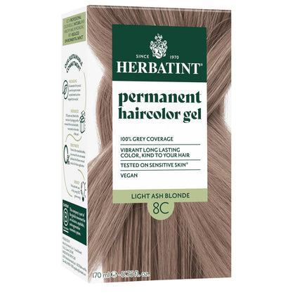 Herbatint 8C Light Ash Blonde Permanent Hair Dye box front view