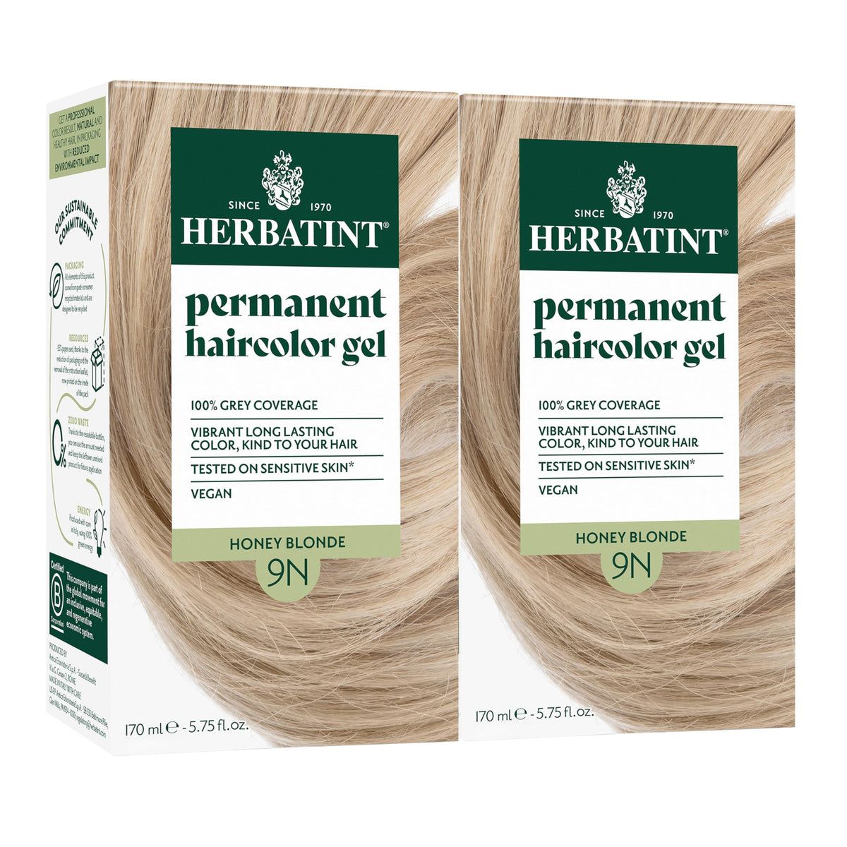 Herbatint 9N Honey Blonde Permanent Hair Dye packaging front view