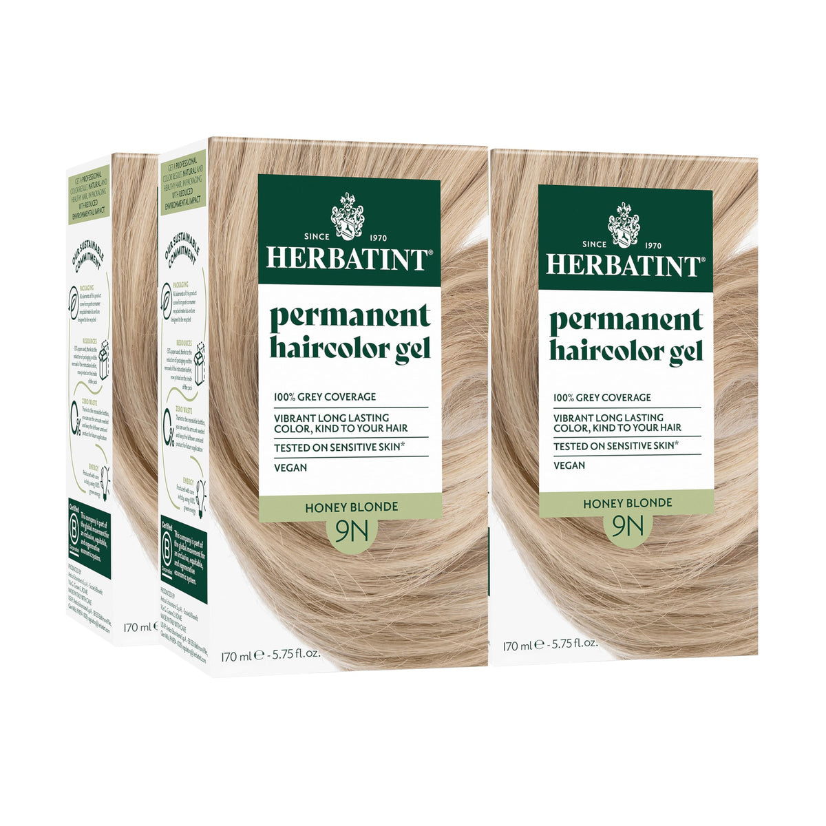 Herbatint 9N Honey Blonde Permanent Hair Dye packaging front view