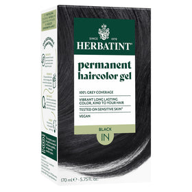 Herbatint Black Permanent Hair Dye 222g front view