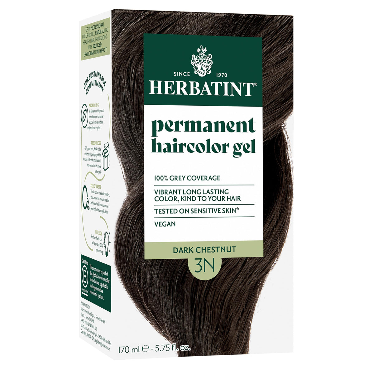 Herbatint Dark Chestnut Brown Hair Dye packaging front view