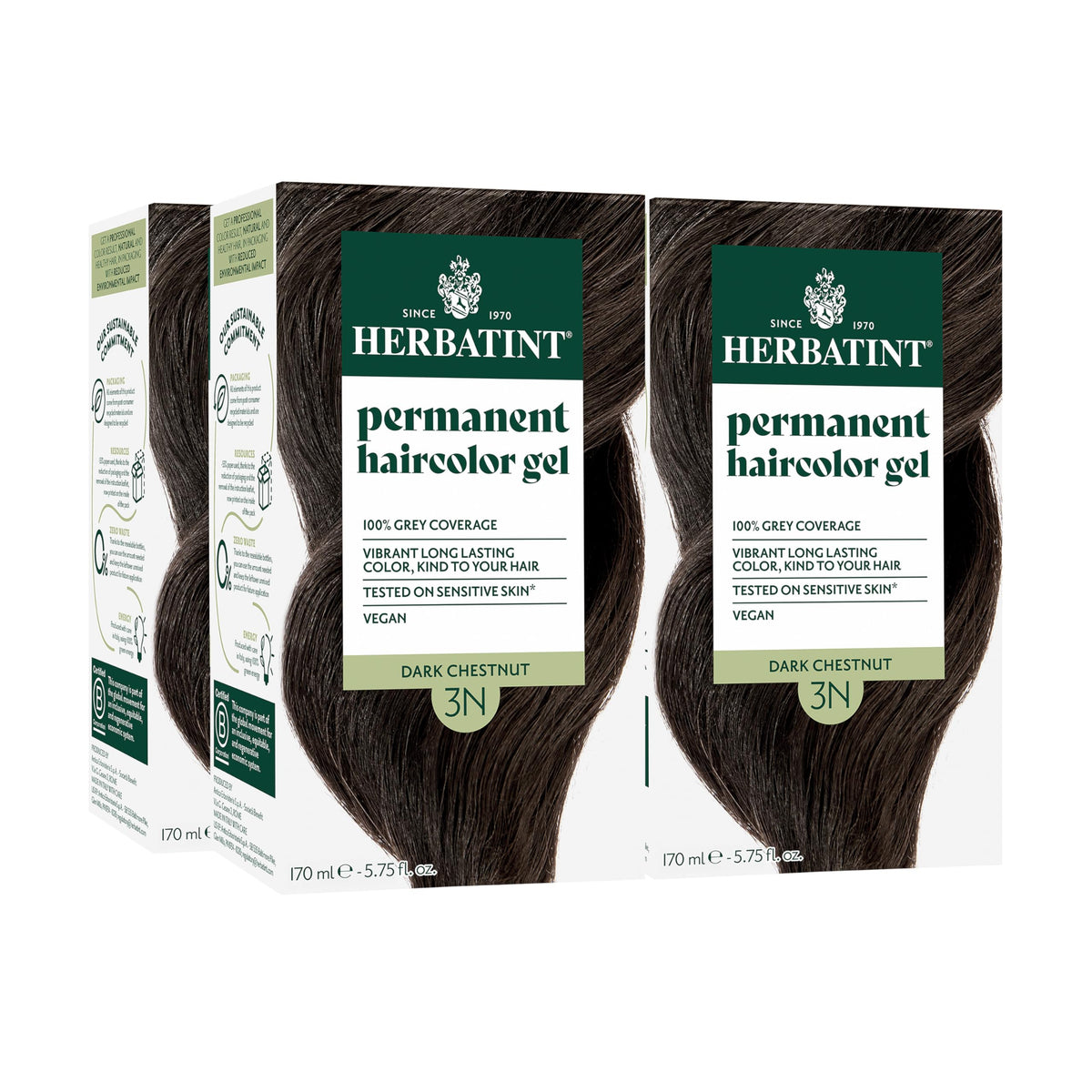 Herbatint Dark Chestnut Brown Hair Dye packaging front view