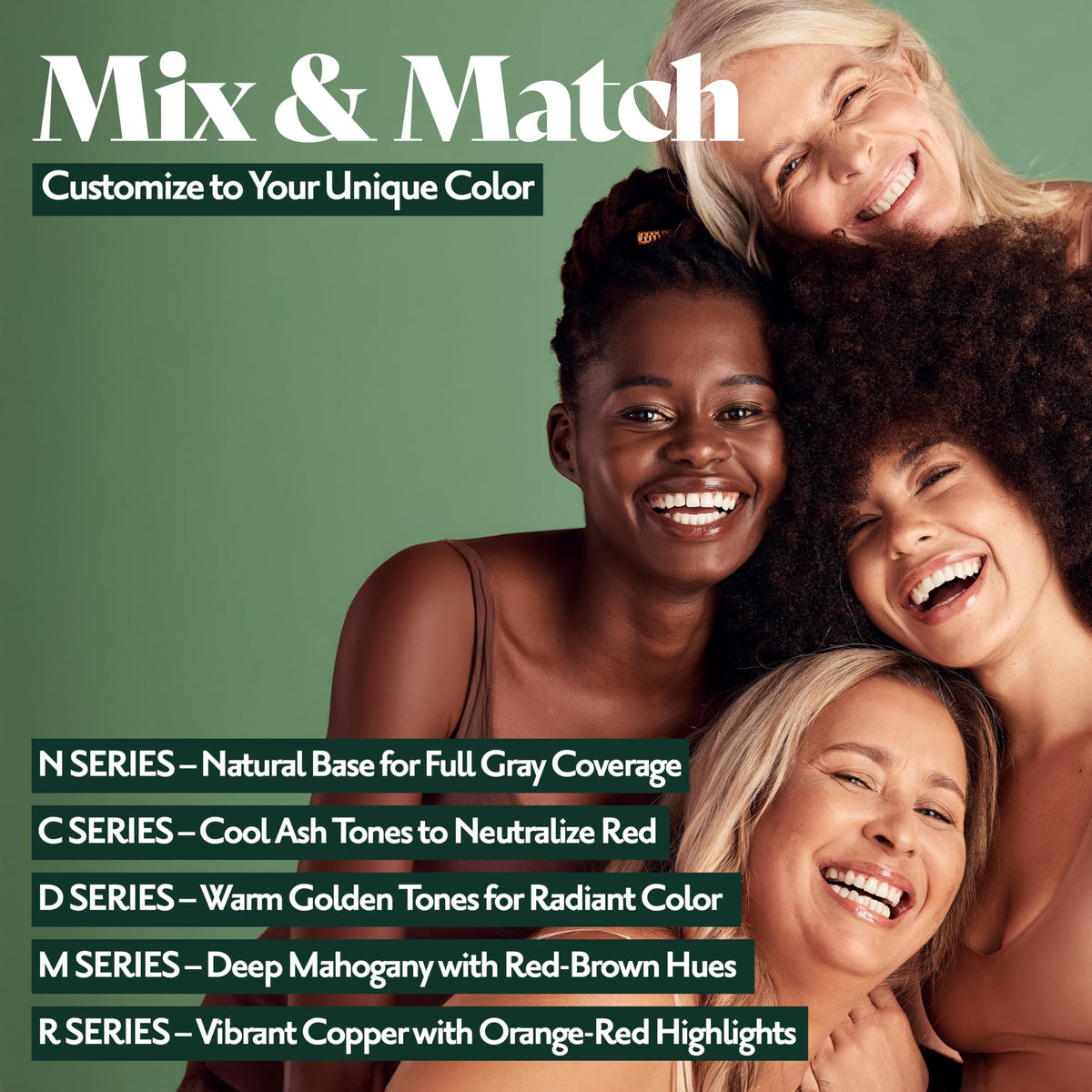 Herbatint hair dye application process with model