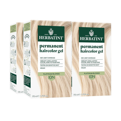 Herbatint Platinum Blonde Permanent Hair Dye 4 Pack front view
