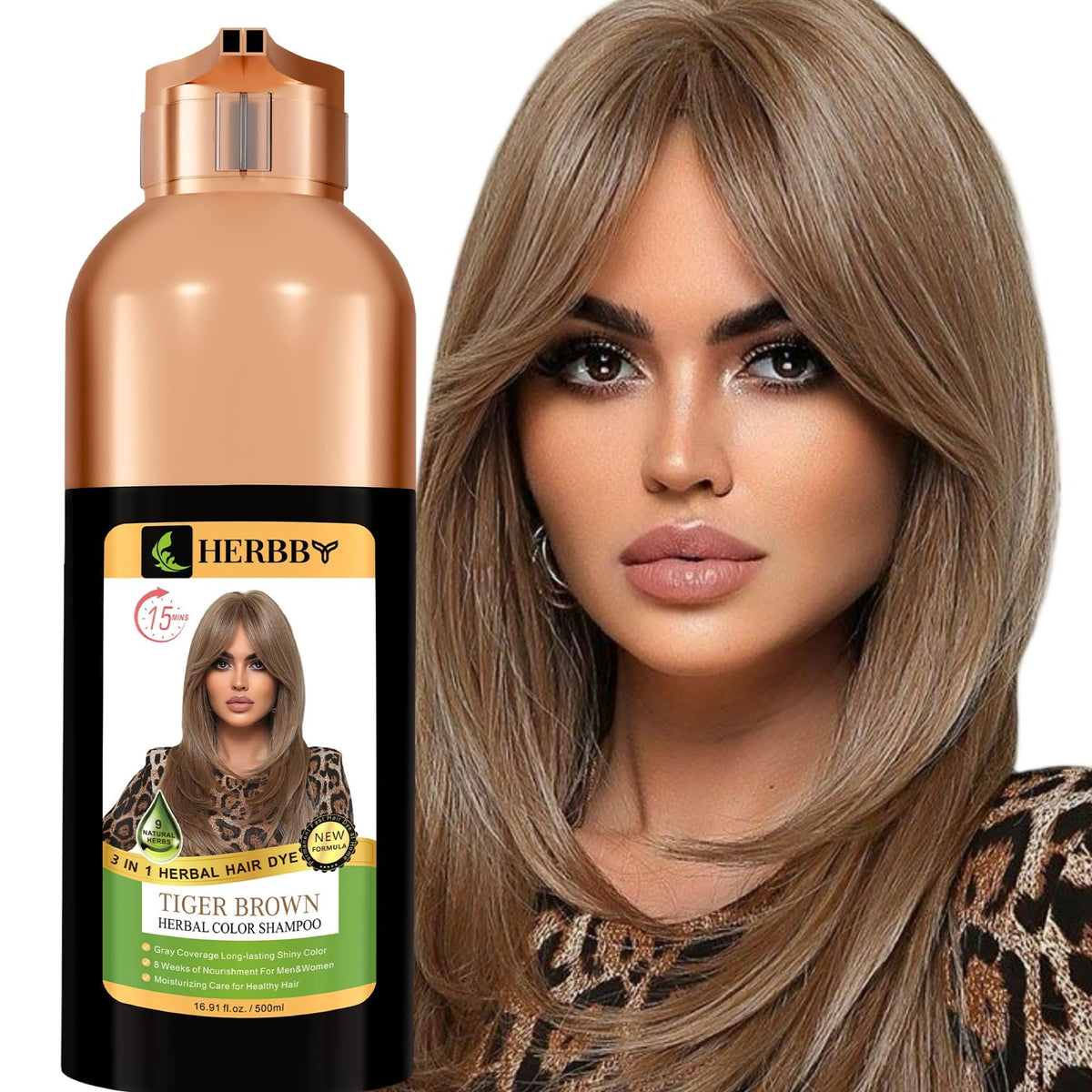HERBBY Hair Color Shampoo 500 mL bottle front view
