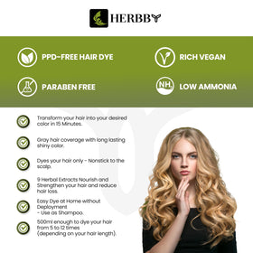HERBBY Hair Color Shampoo application on hair