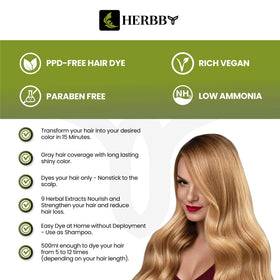 HERBBY Hair Color Shampoo application process