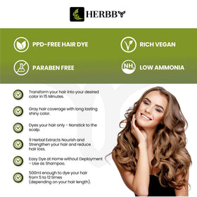 HERBBY Hair Color Shampoo application process