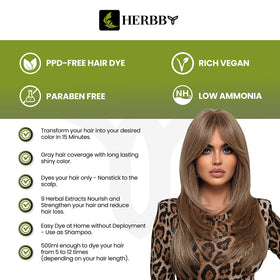 HERBBY Hair Color Shampoo application process step 1
