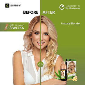 HERBBY Hair Color Shampoo showing 9 herbal extracts