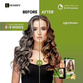 HERBBY Hair Color Shampoo showing 9 herbal extracts