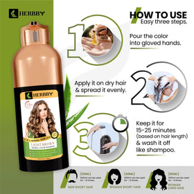 HERBBY Hair Color Shampoo with gloves included