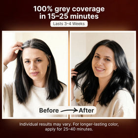 Herbishh Black Hair Dye Shampoo 500ml side view