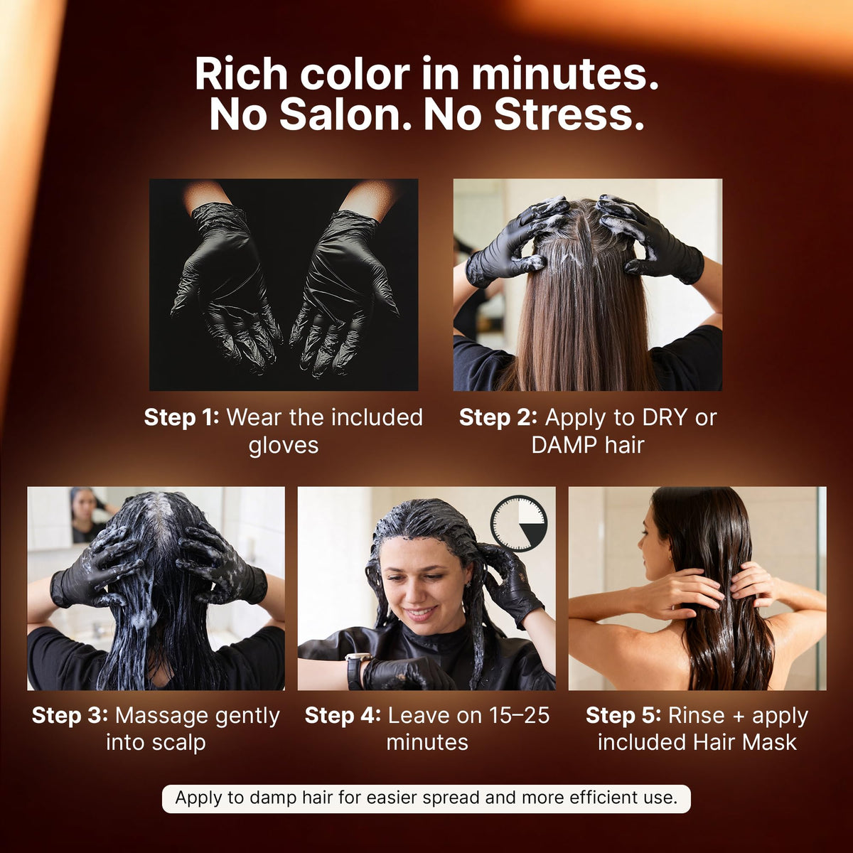 Herbishh Dark Brown Hair Dye Shampoo texture close-up