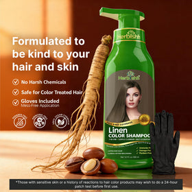 Herbishh Hair Color Shampoo application on hair