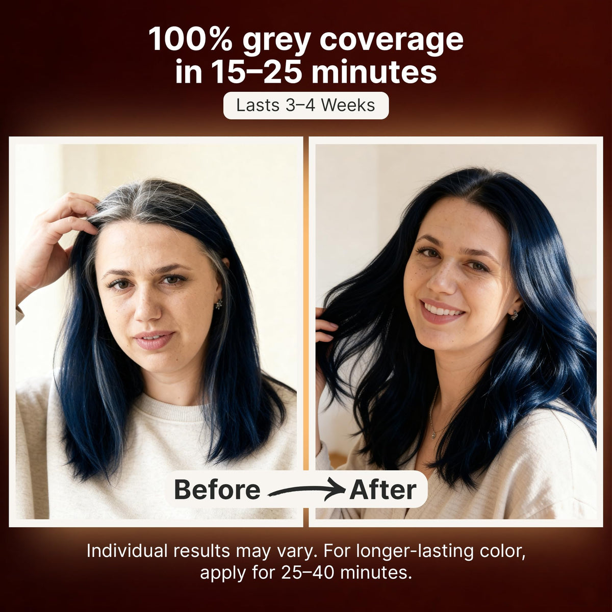 Herbishh Hair Color Shampoo Blue Black 500ml side view