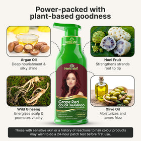 Herbishh Hair Color Shampoo Grape Red 500ml back view