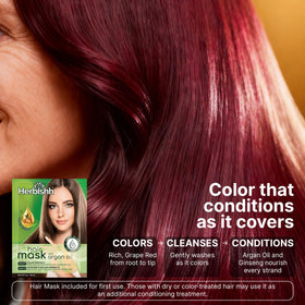 Herbishh Hair Color Shampoo Grape Red packaging details