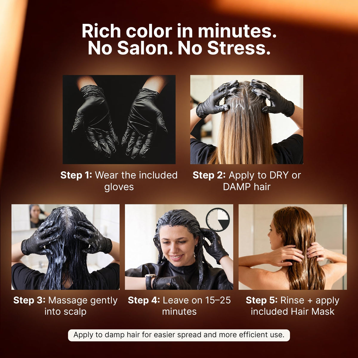 Herbishh Light Brown Hair Dye Shampoo texture close-up