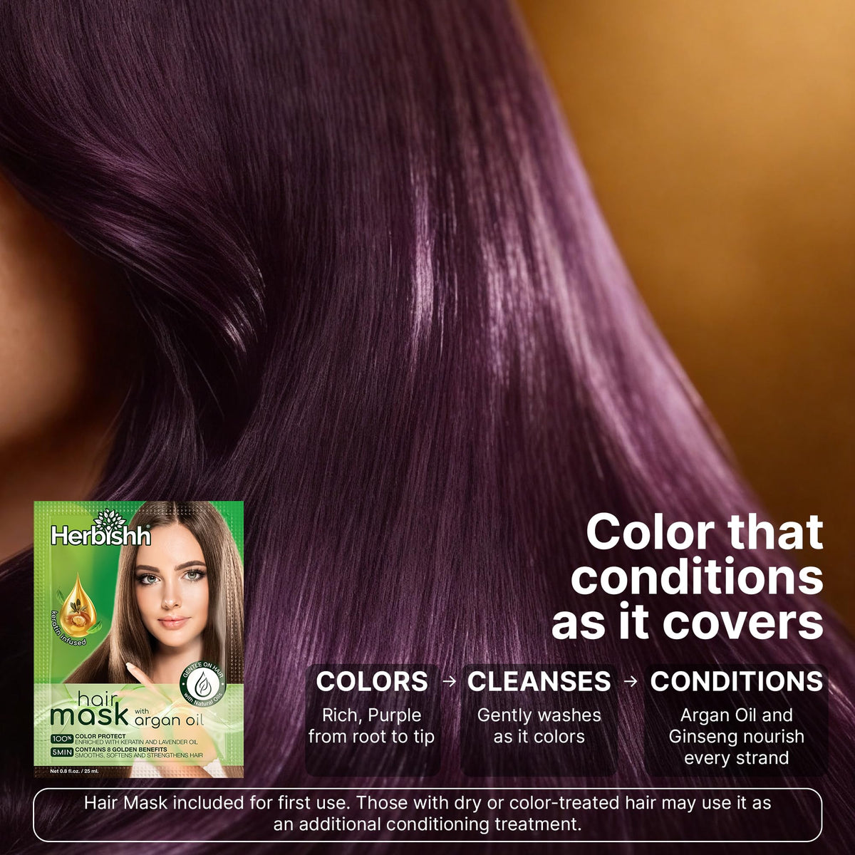 Herbishh Magic Hair Dye Shampoo before and after results