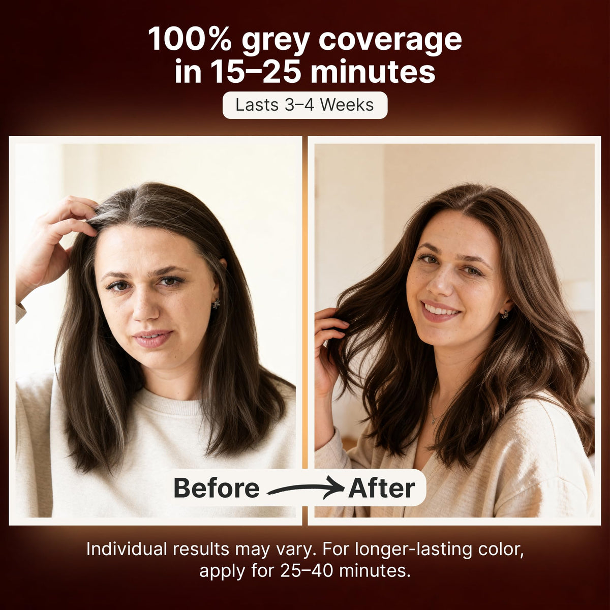 Herbishh Medium Natural Brown Hair Dye Shampoo 500ml side view