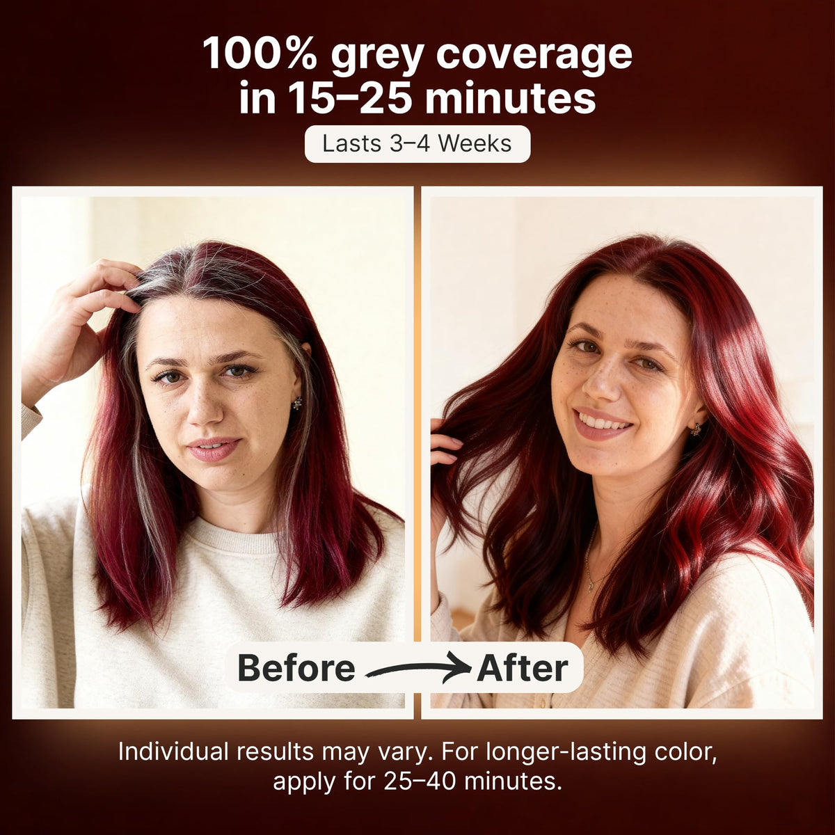 Herbishh Wine Red Hair Dye Shampoo with argan hair mask