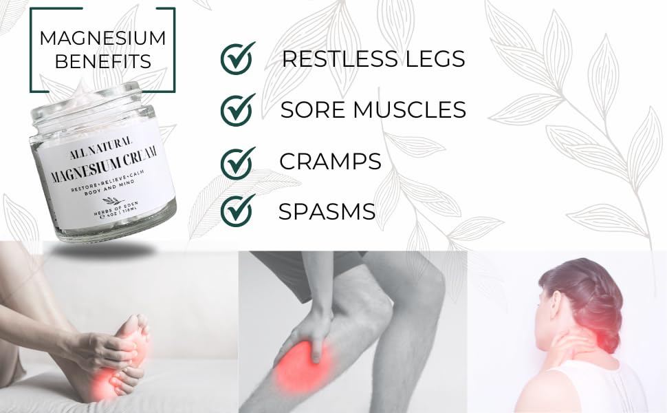 Herbs of Eden Organic Magnesium Cream in lifestyle setting