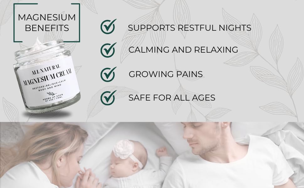 Herbs of Eden Organic Magnesium Cream ingredients list