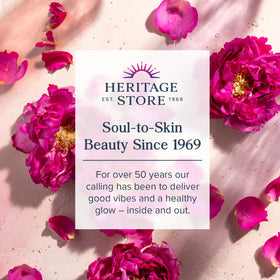 HERITAGE STORE Rosewater Facial Mist 2-Pack packaging with eco-friendly label