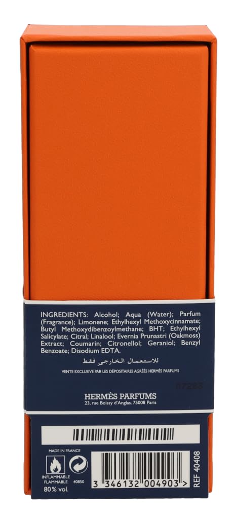 Hermès Eau De Citron Noir cologne bottle close-up