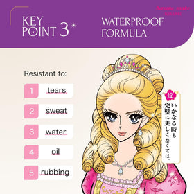 Heroine Make mascara in use with makeup